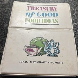 Kraft Foods 3 ring binder vintage cookbook. Retro recipes at your fingertips